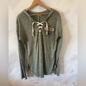 MAURICES- vintage military light long sleeve top